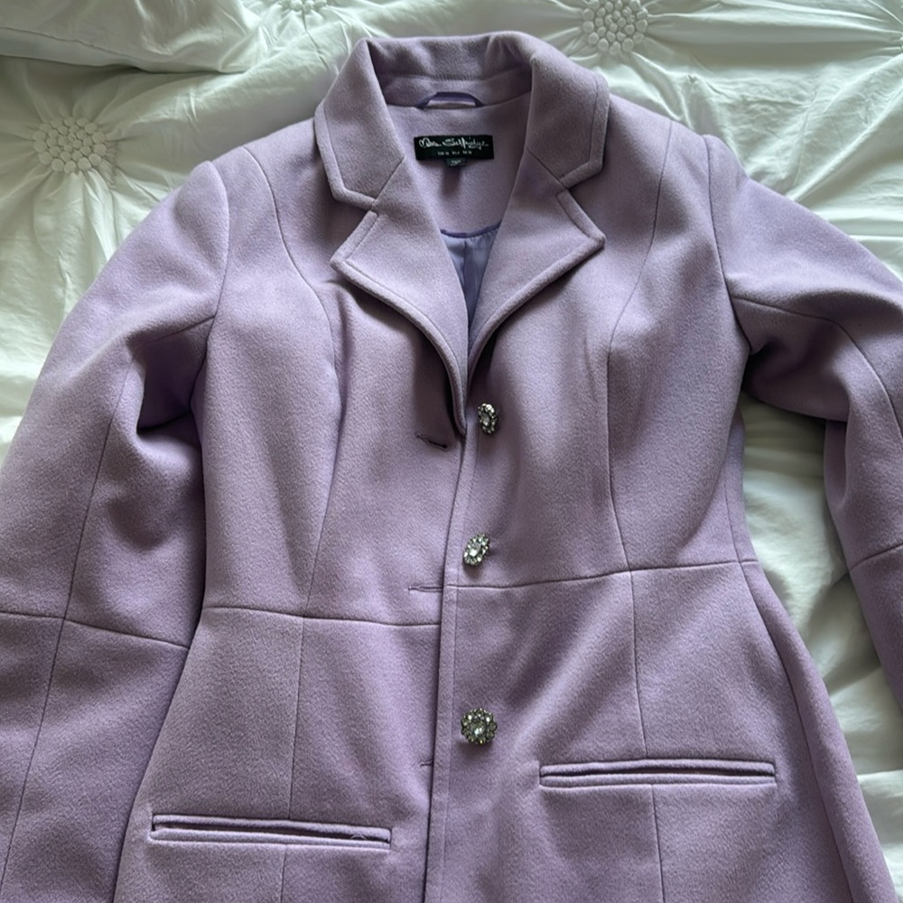 Purple wool coat